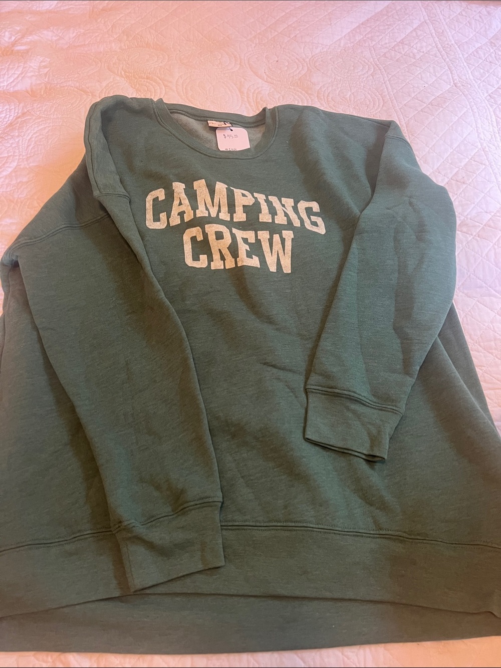 Camping Crew Green Crewneck Sweatshirt